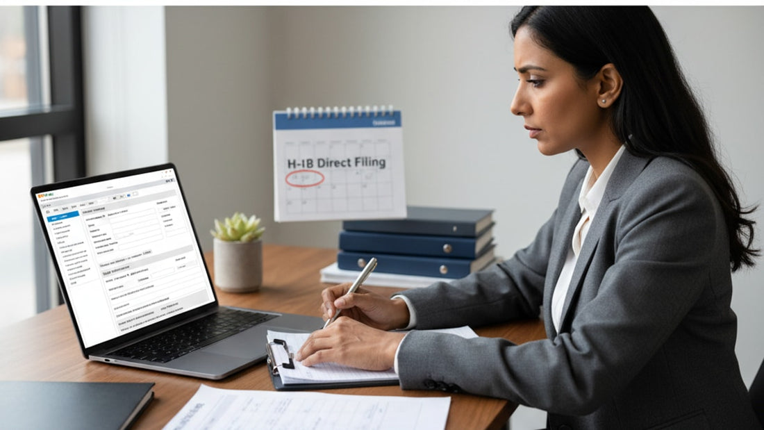 h-1b direct filing to service center - Professional illustration