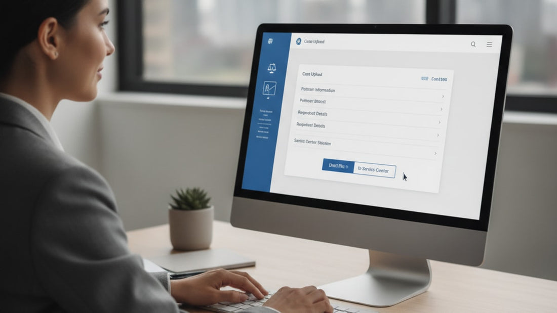 sijs direct filing to service center - Professional illustration