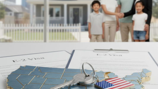 Blog Post: Can You Buy a House on an E-2 Visa - Professional illustration