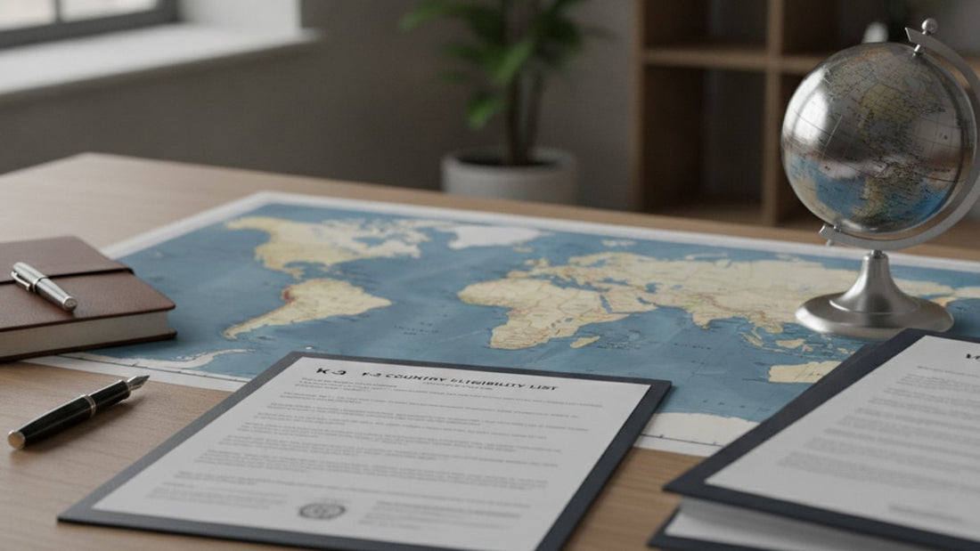 k-3 country eligibility list - Professional illustration