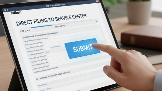 eb-4 direct filing to service center - Professional illustration