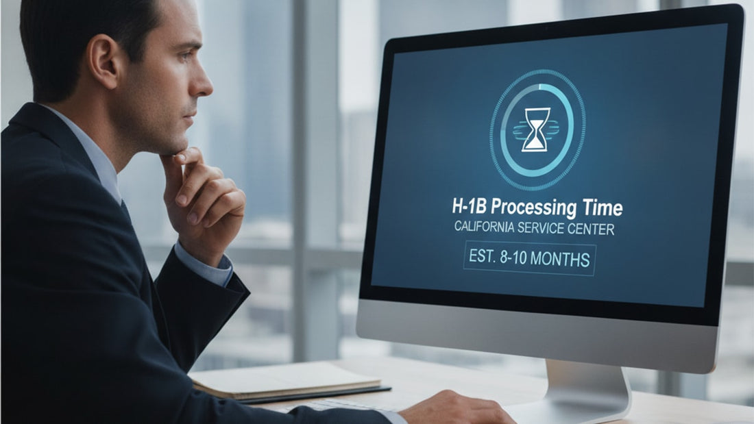 h-1b processing time california service center - Professional illustration