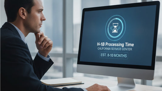 h-1b processing time california service center - Professional illustration