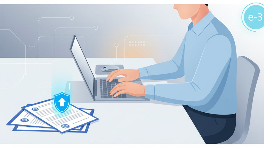e-3 direct filing to service center - Professional illustration