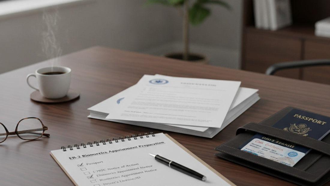 eb-2 biometrics appointment preparation - Professional illustration