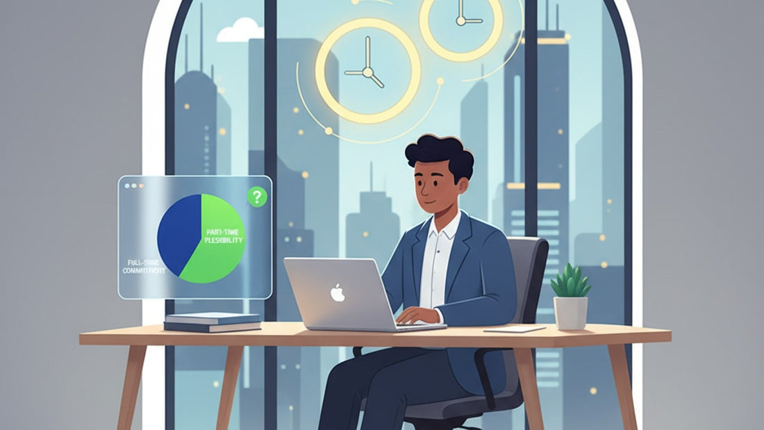 Blog Post: can h1b work part time - Professional illustration