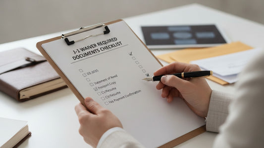 j-1 waiver required documents checklist - Professional illustration
